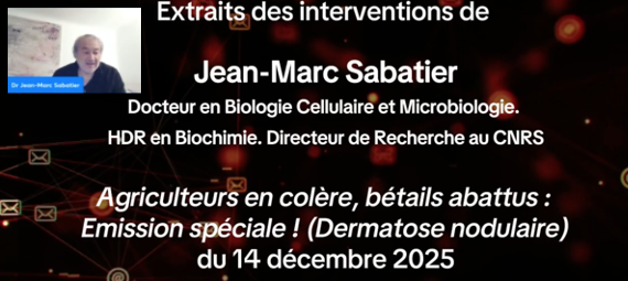 Dermatose nodulaire : toute la vérité par Jean-Marc Sabatier !